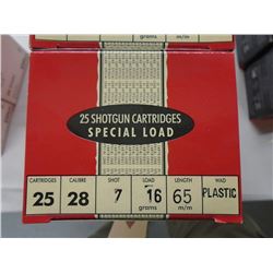 100 Rnds Gamebore 28ga 65mm, 7 shot, 16 load