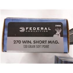 80 Rnds Federal 270 Win Short Mag  130gr SP