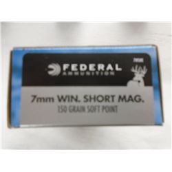 80 Rnds Federal 7mm Win Short Mag  150gr SP
