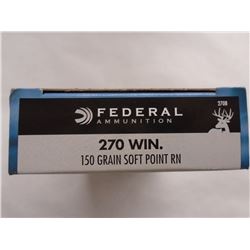 80 Rnds Federal 270 Win  150gr SP RN