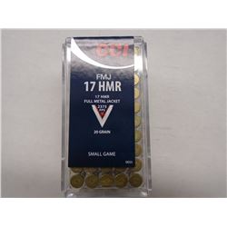 200 Rnds CCI 17 HMR 20 gr FMJ 2375 FPS