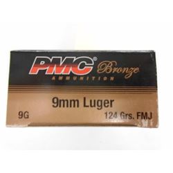 200 Rnds PMC Bronze 9mm Luger 124gr FMJ