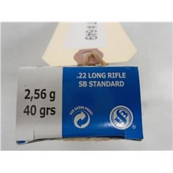 200 Rnds Sellier & Bellot 22 LR 40 gr SP