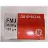 Image 1 : 200 Rnds Sellier & Bellot 38 Spl 158gr FMJ