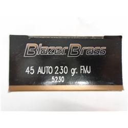 200 Rnds Blazer Brass 45 Auto 230 gr FMJ