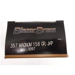 200 Rnds Blazer Brass 357 Mag 158gr JHP