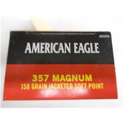 200 Rnds American Eagle 357 Mag 158gr JSP