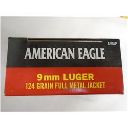 200 Rnds American Eagle 9mm Luger 124gr FMJ