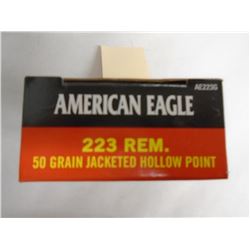 80 Rnds American Eagle 223 Rem 50gr JHP