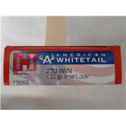 80 Rnds Hornady American Whitetail 270 Win 130 gr Interlock