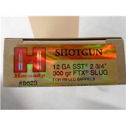 20 Rnds Hornady SST 12ga 2 2/4 300gr slug 2000 fps