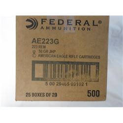 500 Rnds American Eagle 223 Rem 50gr FMJ