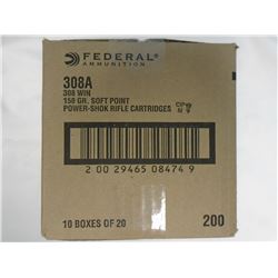 200 Rnds Federal Power-Shok 308 Win 150gr SP
