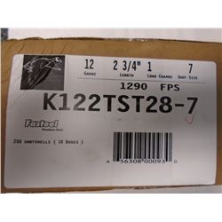 250 Rnds Kent Fast Steel 12ga 2 3/4in, 1 load, 7 shot 1290 fps