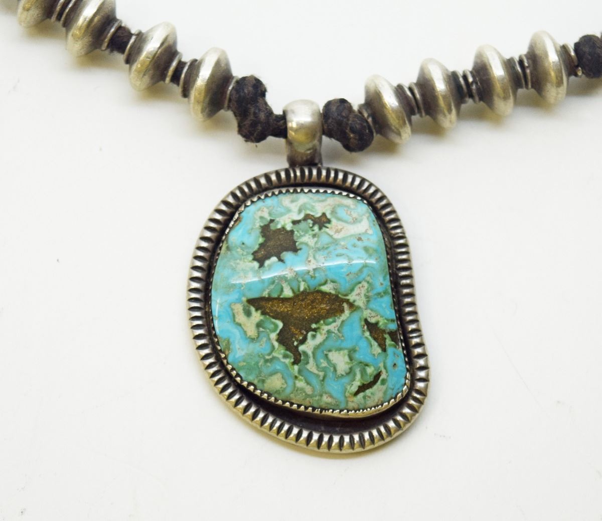 Sterling Native American Navajo Pendant Necklace