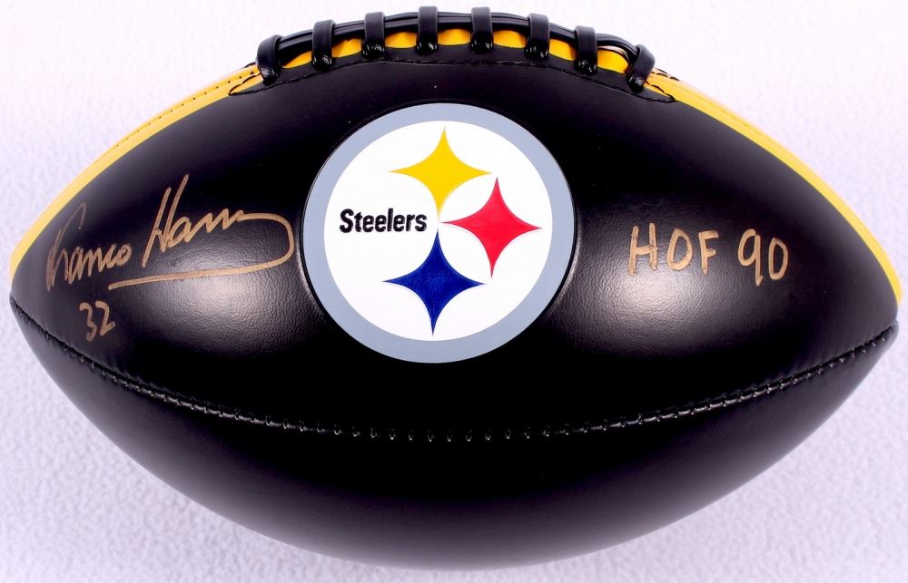 franco harris signed football