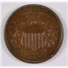 Image 1 : 1864 2-CENT PIECE LARGE MOTTO,  UNC BROWN