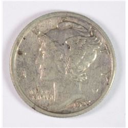 1923-S MERCURY DIME AU