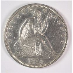 1858 SEATED LIBERTY HALF DOLLAR AU