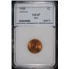 Image 1 : 1909 LINCOLN CENT, NNC GRADED GEM BU RED