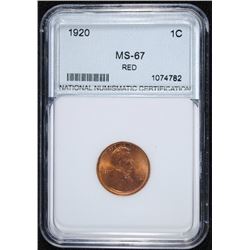 1920 LINCOLN CENT, NNC GRADED SUPERB RED BU BLAZER!