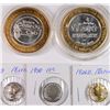 Image 1 : 3 CUT OUT DIMES AND 2 SILVER CASINO TOKENS