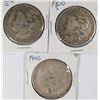 Image 1 : 3 - SILVER MORGAN DOLLARS; 1900, 1900-O & 1900-S, CIRC