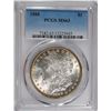 Image 1 : 1888 MORGAN DOLLAR PCGS MS-63 ALL WHITE WITH GOLD RIM TONE
