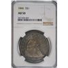 Image 1 : 1846 SEATED DOLLAR NGC AU 50 RARE!