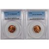 Image 1 : 1936 & 1954-S LINCOLN  CENTS, PCGS MS-66 RED