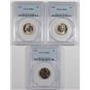 Image 1 : LOT OF ( 3 ) 1940 JEFFERSON NICKELS, PCGS  MS-66