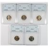 Image 1 : NNC GRADED JEFFERSON NICKELS: (4) SUPERB GEM & (1) SUPERB GEM FULL STEPS
