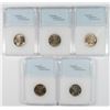 Image 2 : NNC GRADED JEFFERSON NICKELS: (4) SUPERB GEM & (1) SUPERB GEM FULL STEPS