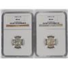 Image 1 : ( 2 ) 1940-D MERCURY DIMES, NGC MS-66