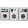 Image 2 : ( 3 ) 1979-P ( NARROW RIM ) SUSAN B. ANTHONY DOLLARS, NGC (1) MS-66 & (2) MS-65