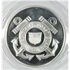Image 1 : UNITED STATES COAST GUARD ON A ONE OUNCE .999 SILVER ROUND SEALED IN PLASTIC