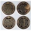 Image 2 : ( 4 ) FRANKLIN MINT COLLECTABLE  MEDALS OF THE BIBLE: