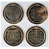 Image 2 : ( 4 ) FRANKLIN MINT COLLECTABLE MEDALS OF THE BIBLE: