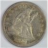 Image 1 : 1858 SEATED LIBERTY QUARTER XF/AU