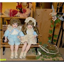 FORGET ME NOT BY CINDY MCCLURE SCENE WITH 2 DOLLS