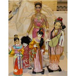 LOT OF 5 INTERNATIONAL COLLECTOR DOLLS