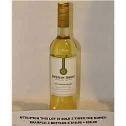 750ML BOTTLE OF JACKSON-TRIGGS SAUVIGNON BLANC X2