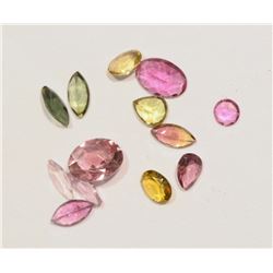 PACK OF ASSORTED TOURMALINE GEMSTONES