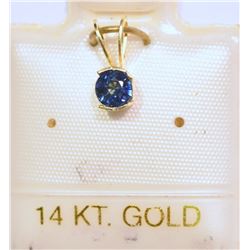 14K SAPPHIRE PENDANT