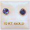Image 1 : 10K GOLD IOLITE EARRINGS