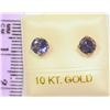 Image 2 : 10K GOLD IOLITE EARRINGS