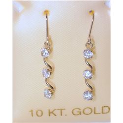 10K GOLD CUBIC ZIRCONIA EARRINGS