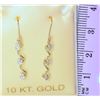 Image 2 : 10K GOLD CUBIC ZIRCONIA EARRINGS