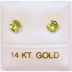 14K GOLD PERIDOT EARRINGS