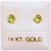 Image 1 : 14K GOLD PERIDOT EARRINGS